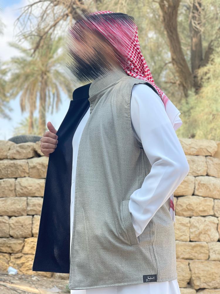 سديري دبل فيس ( رمادي واسود )
