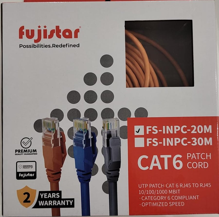 كيبل cat6 - 20متر - فوجي ستار