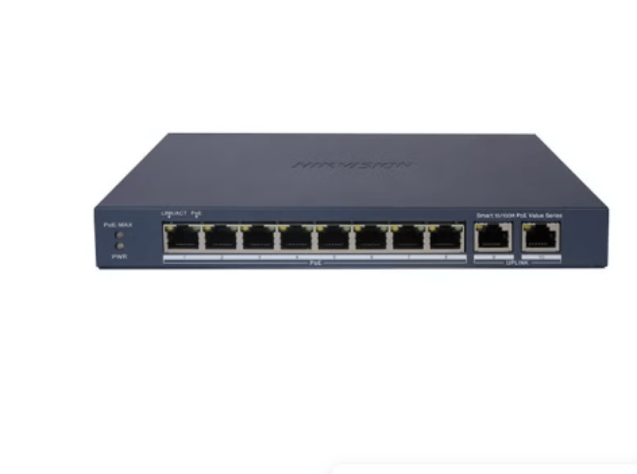 مفتاح PoE ذكي من هيكفيجنبـ 8 منافذ جيجابت، طاق ة عالية - 110 واط.DS-3E1310P-Ei-M