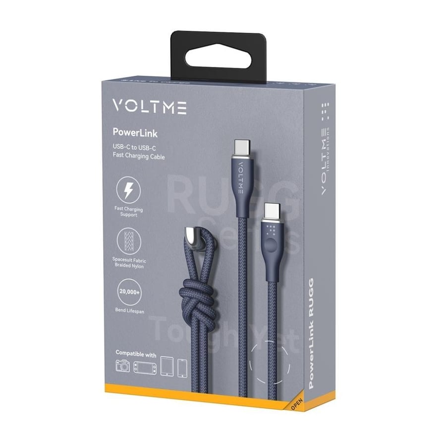 سلك شحن فولتمي USB-C إلى USB-C | 60 واط | 8 .1 متر | ازرق