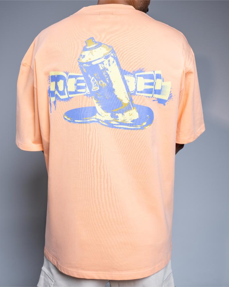 Orange T-shirt with a design