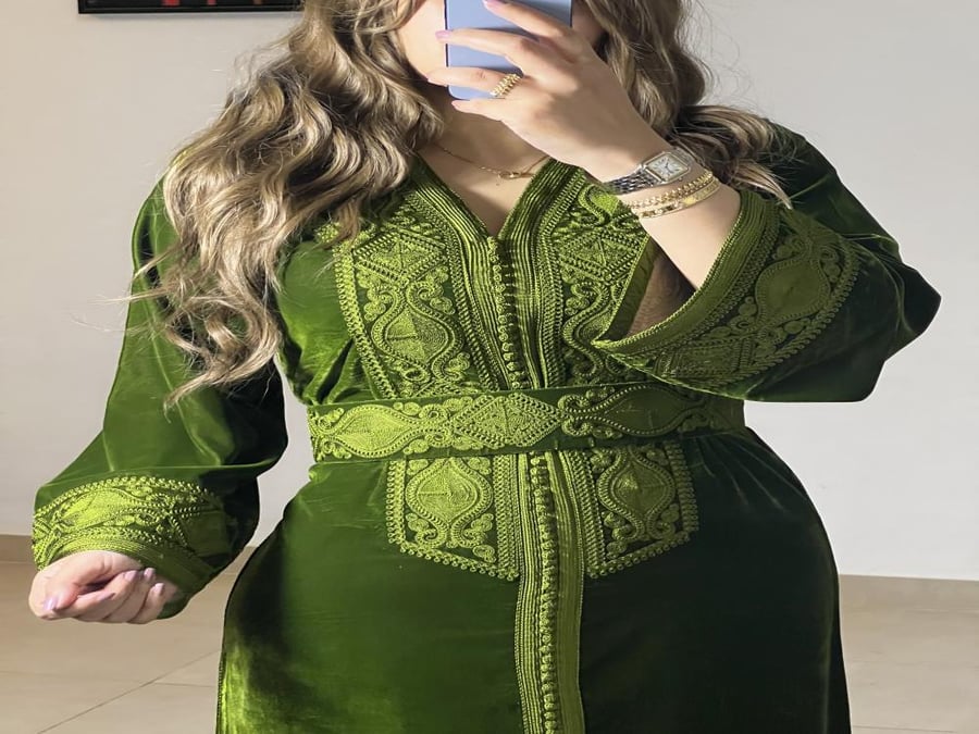 Velvet fleece caftan