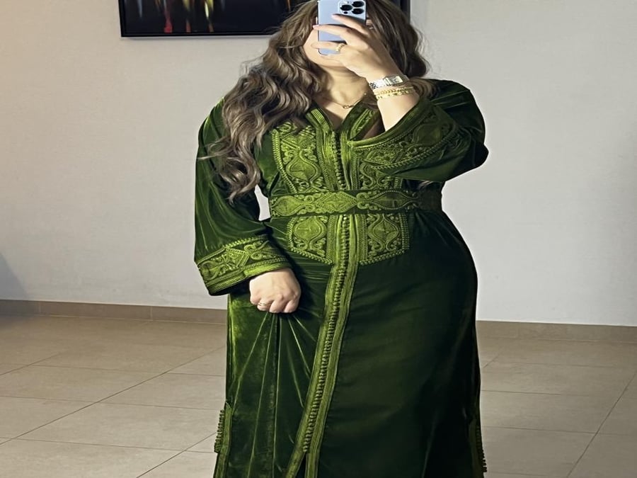 Velvet fleece caftan