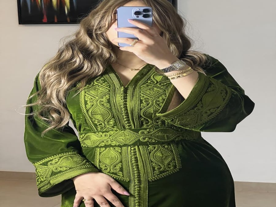 Velvet fleece caftan