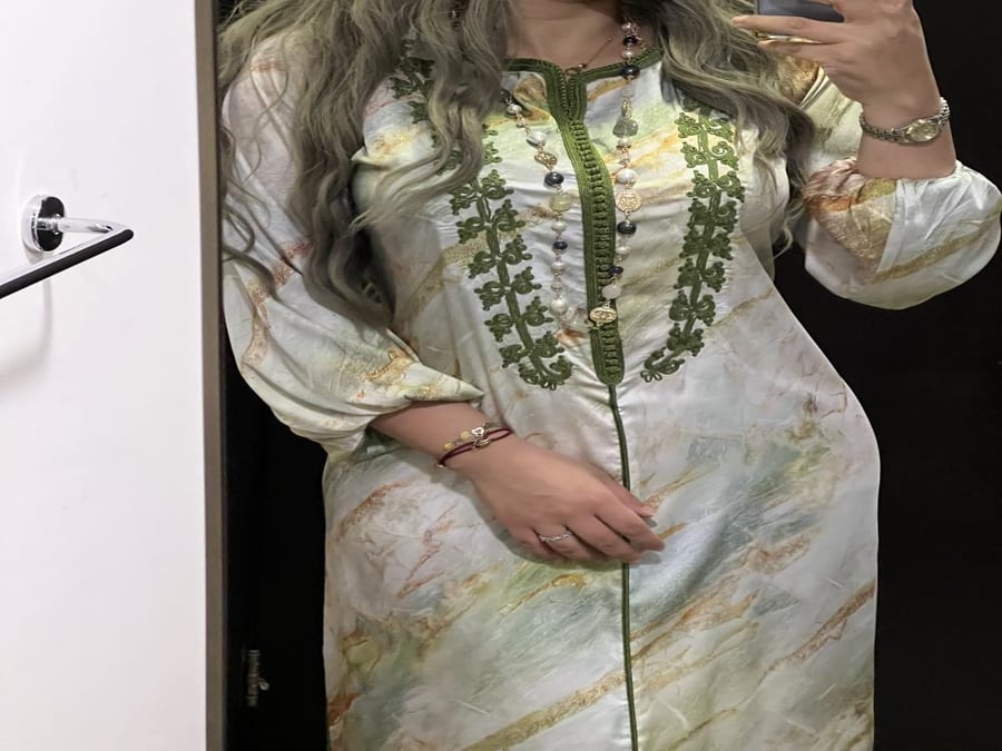قفطان حرير مشجر