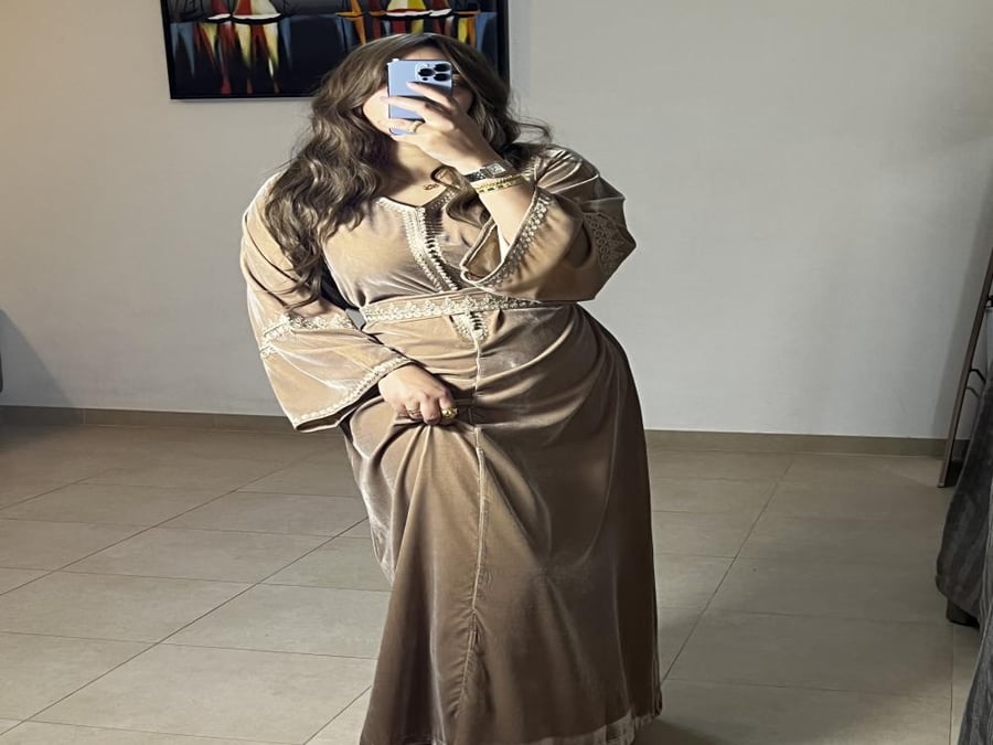 Soft velvet caftan