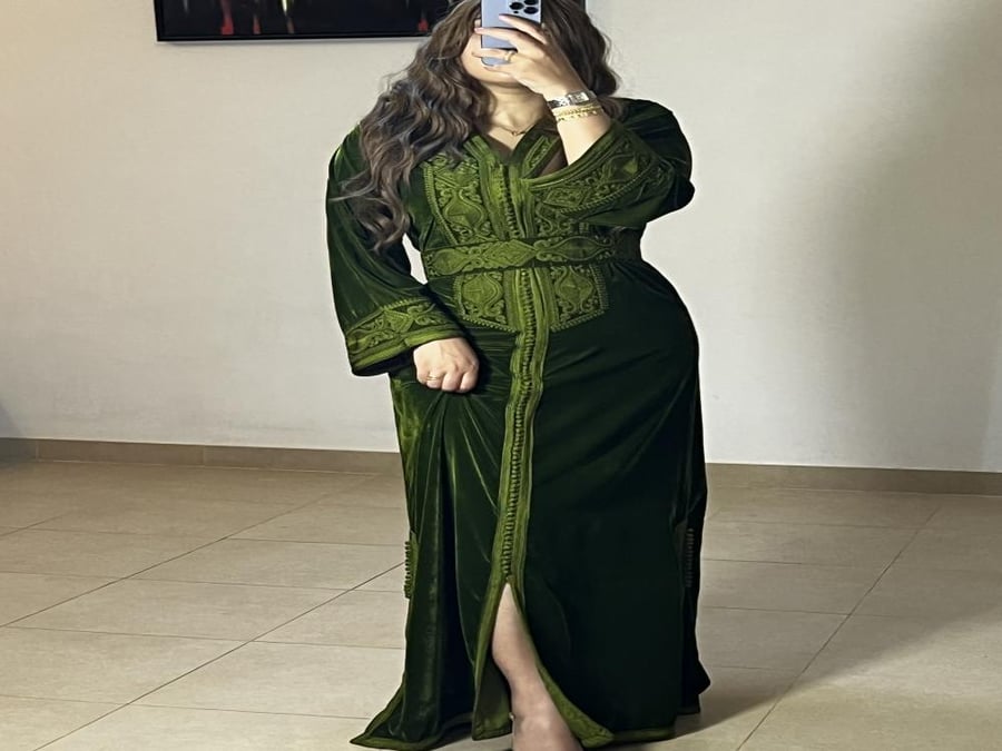 Velvet fleece caftan