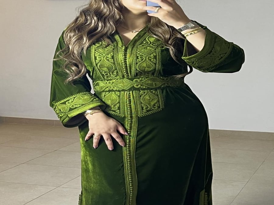 Velvet fleece caftan