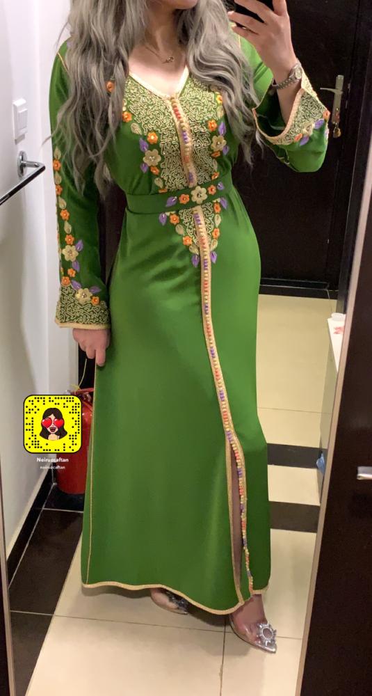 قفطان رؤى اخضر ملكي