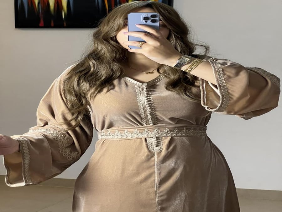 Soft velvet caftan