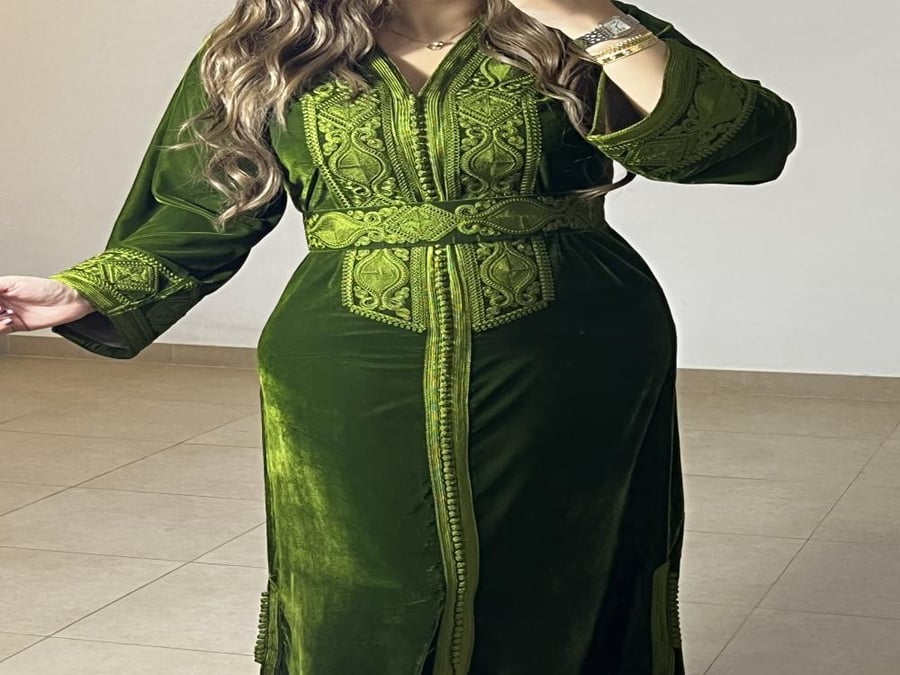 Velvet fleece caftan
