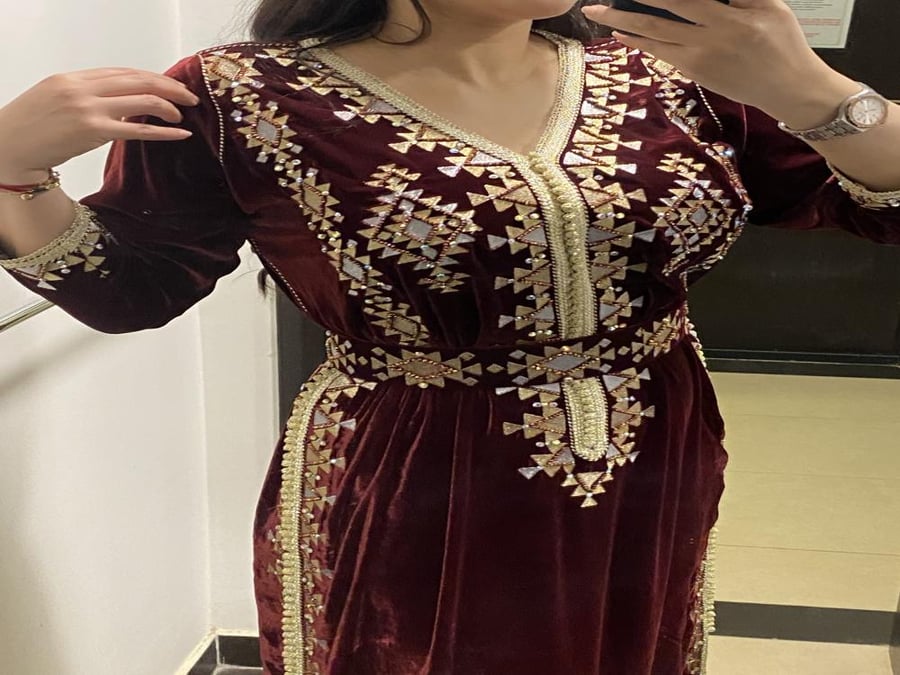 قفطان قطيفة عودي