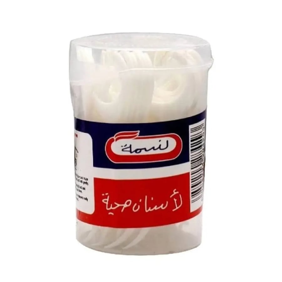 نسمات - اعواد اسنان عبوه بلاستيك بالخيط -30 قطعة