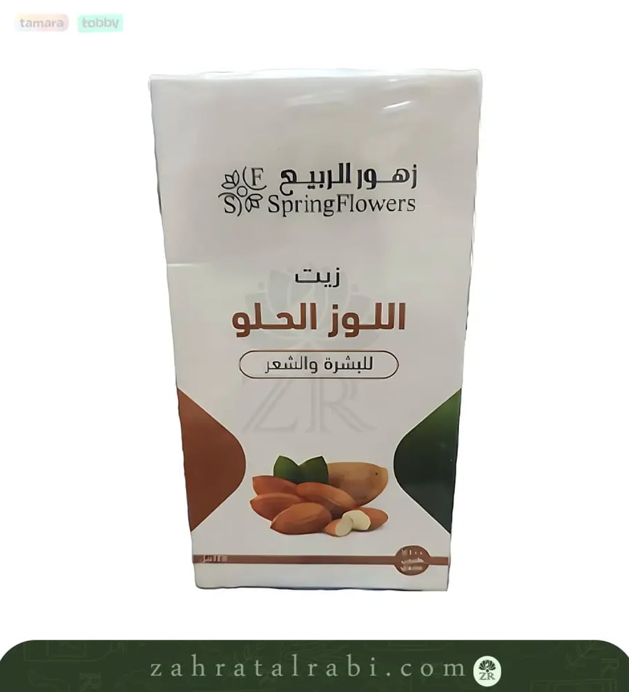 زيت اللوز الحلو للبشرة والشعر من زهور الربيع