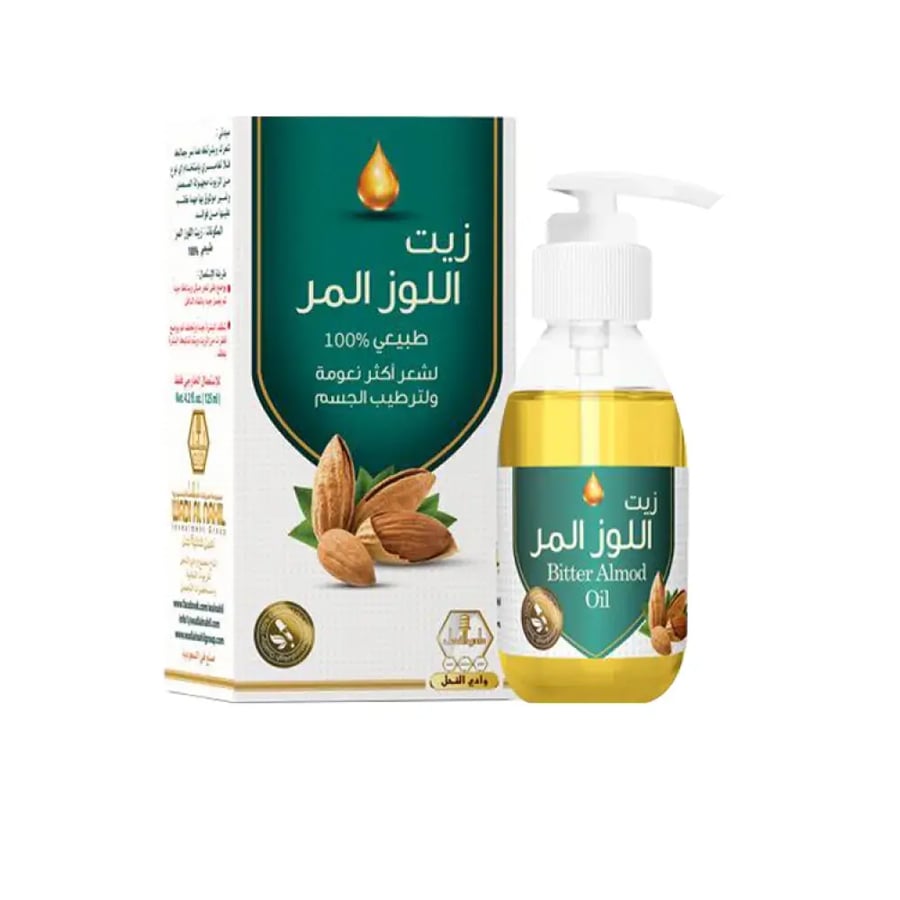 زيت اللوز المر من وادي النحل 125مل