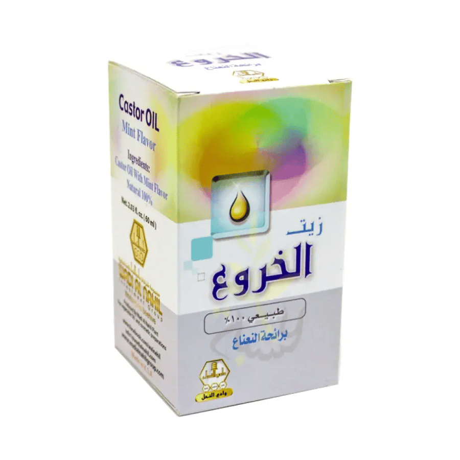 زيت الخروع بالنعناع من وادي النحل 60مل