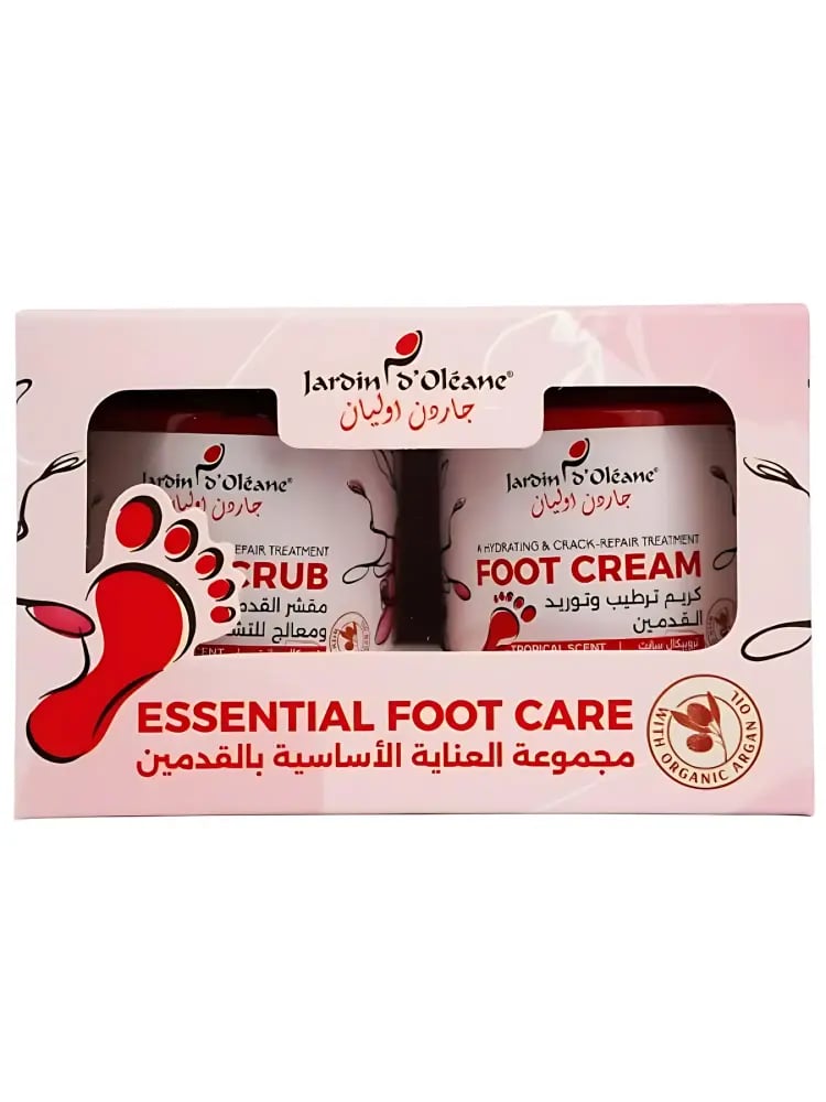 مجموعة العناية الاساسية بالقدمين (مقشر ومورد) تروبيكال سانت من جاردن اوليان - 2 × 250 مل