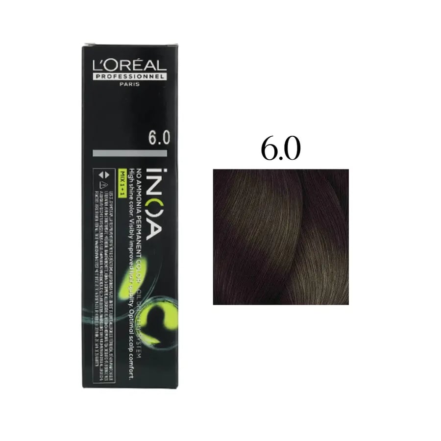 L'Oreal Paris Inoa permanent hair dye without ammonia dark blonde deep 6.0 - 60 grams