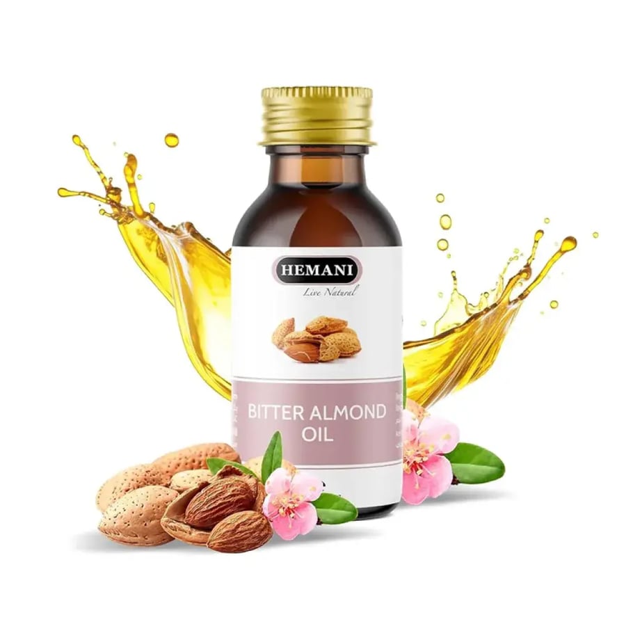 زيت اللوز المر من هيماني زيت طبيعي للعنايه بالبشره 30مل