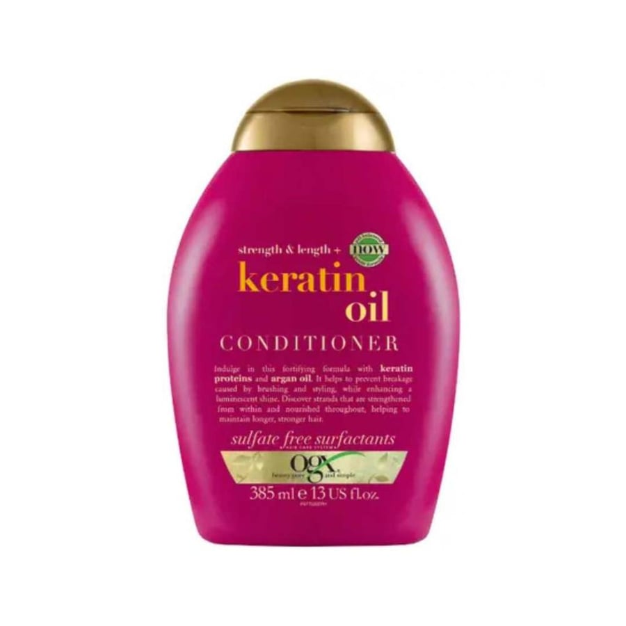 OGX Keratin Oil Conditioner to prevent hair breakage 385 ml