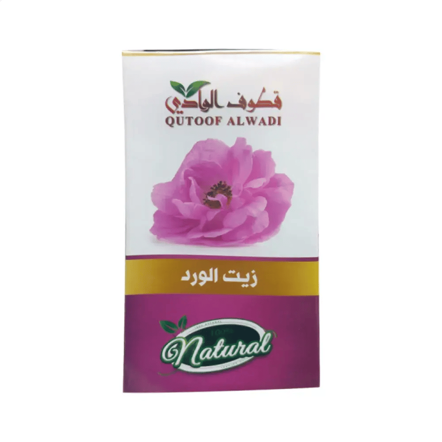 Rose oil for skin and hair from Qutoof Al Wadi 125ml