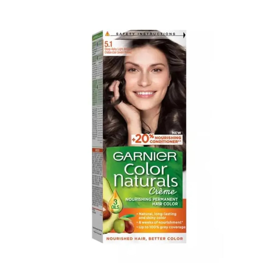 Color Naturals hair dye cream light brown gray 5.1 dark from Garnier - 112 ml