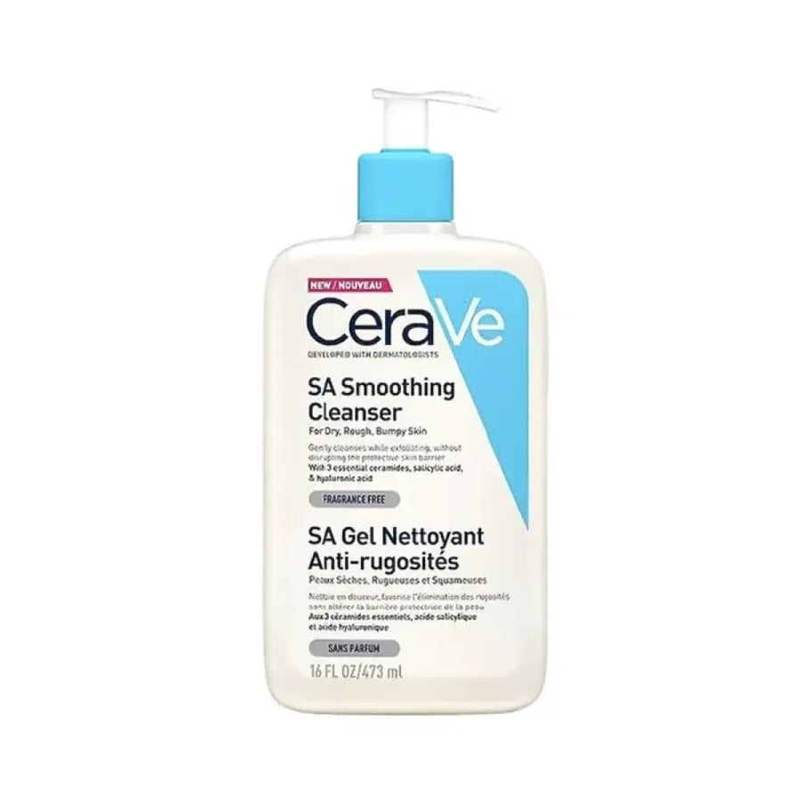 CeraVe غسول بحمض الساليسيليك منعم للبشرة الجافة والخشنة-473مل