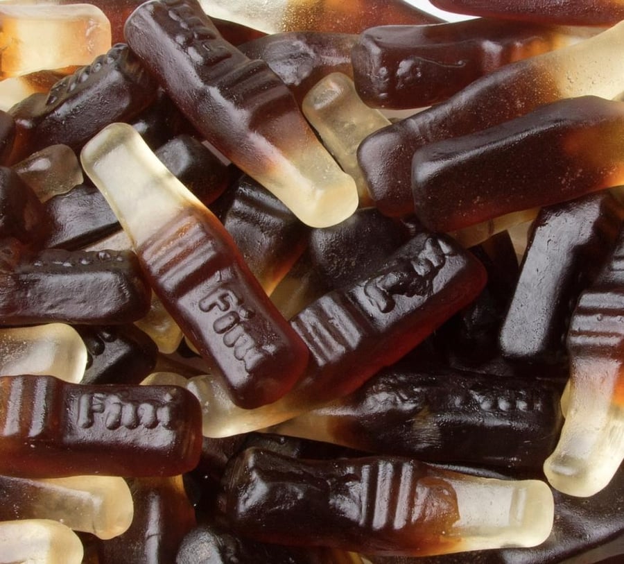 Jelly dessert bottle cola medium without sugar - 100 grams