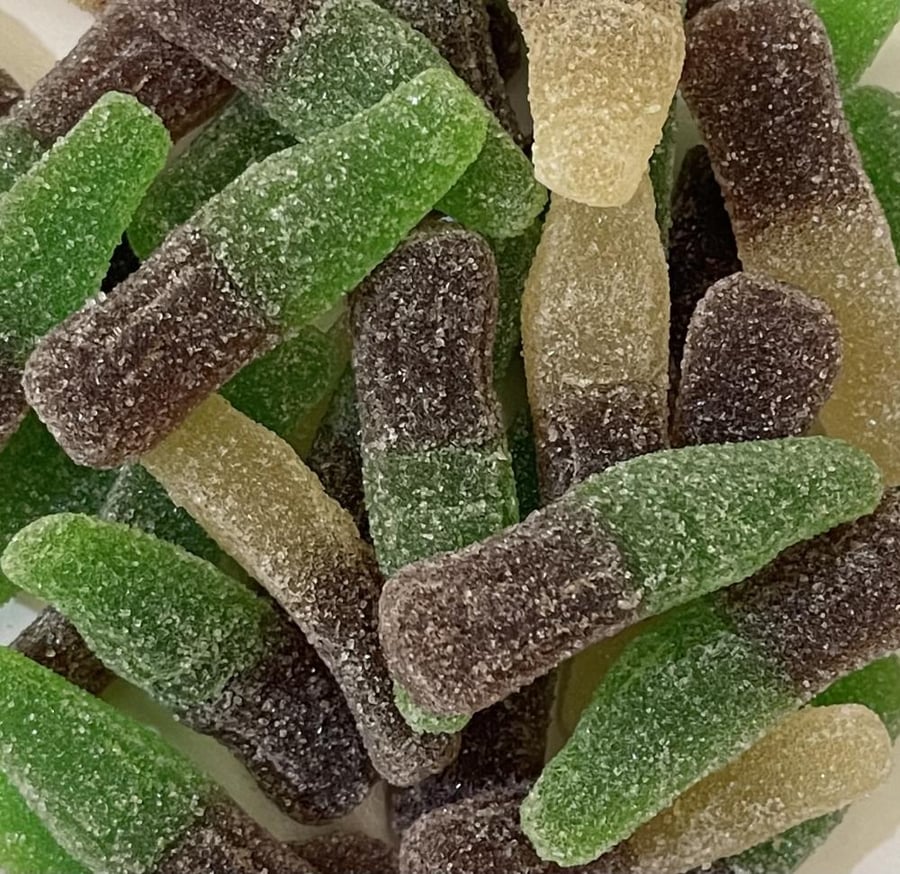 Jelly dessert bottle cola assorted with sugar 100 grams
