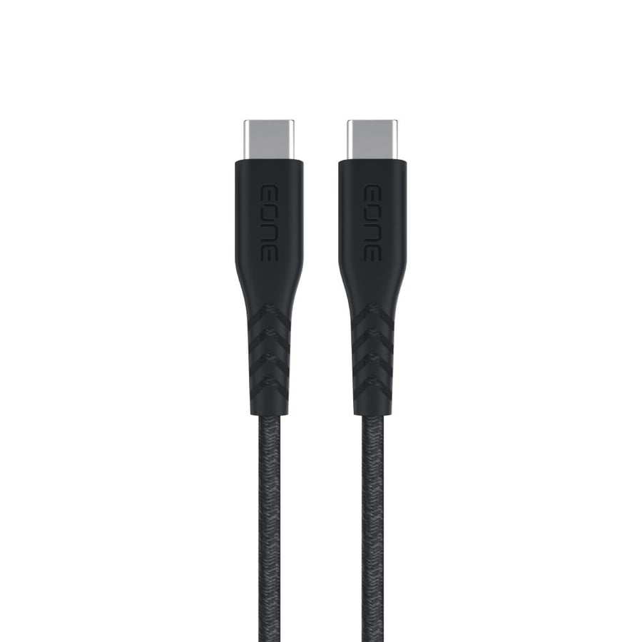 كيبل شحن ونقل بيانات Type-C إلى Type-C من EONE – سرعة 100W اسود