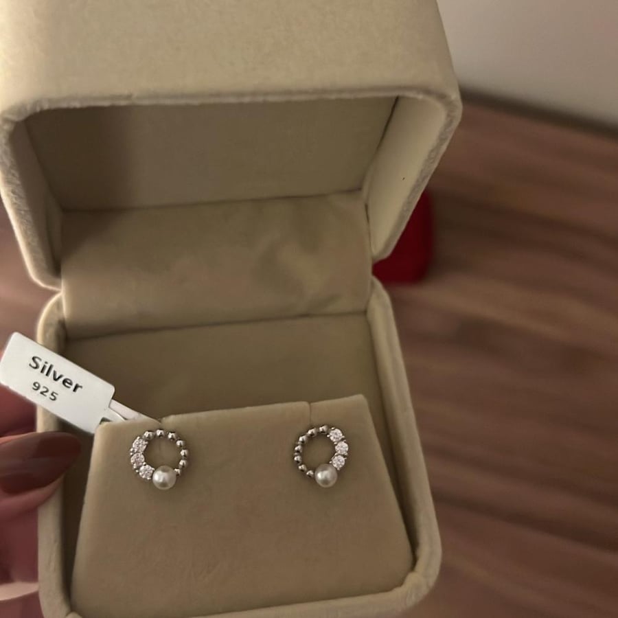 حلق فضة عيار 925