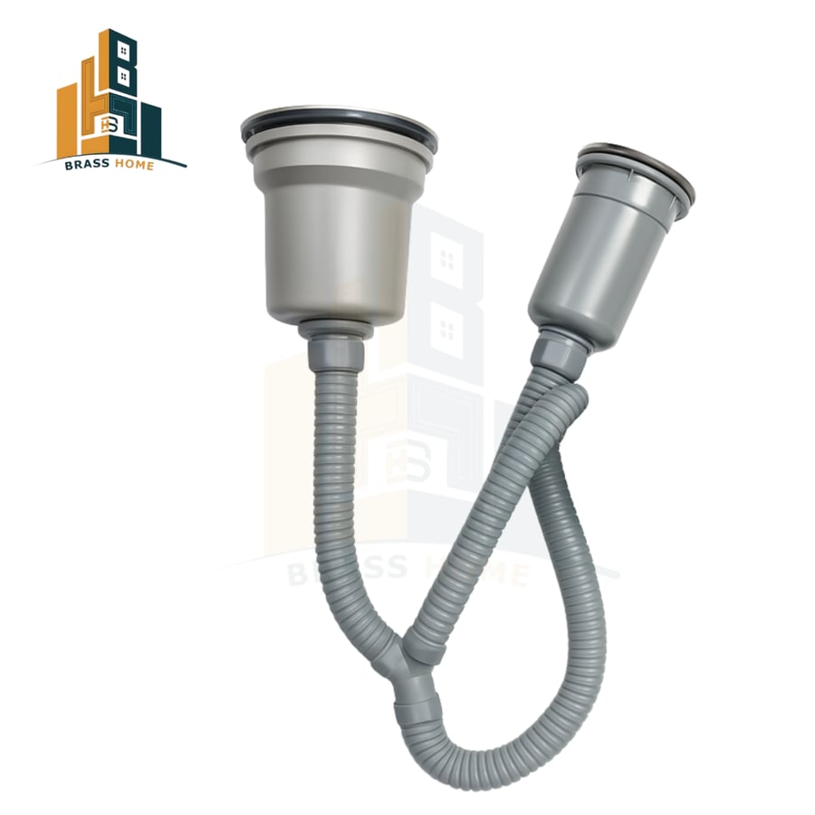 مجلى حوضين ستانليس ستيل 100*60 مع هراب 3*6 ESD