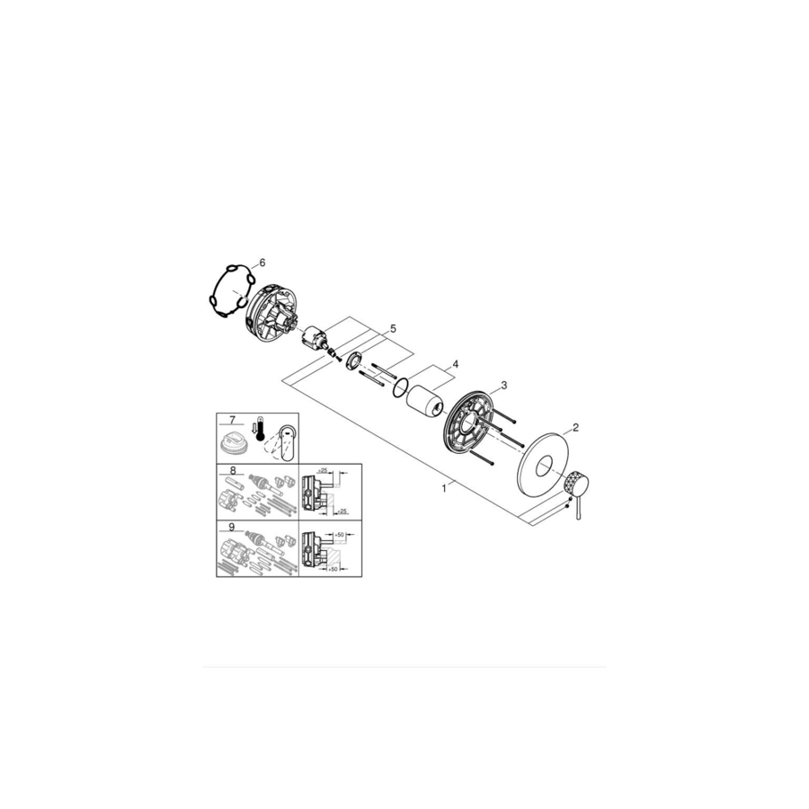 وجه خلاط خط واحد جروهي إيسنس (Grohe Essence) ذهبي مطفي- Brushed Cool