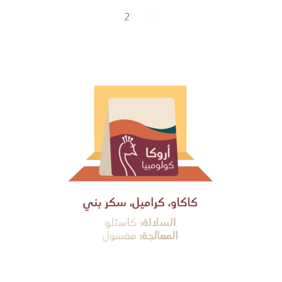 قهوة مختصة كولومبيا أروكا من بيكوك بإيحاءات الكاكاو والسكر البني والكر