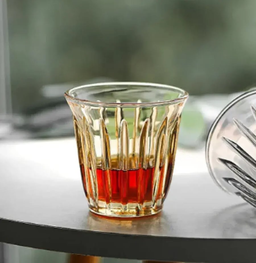 كوب زجاجي كريستال 200 مل - الوان متعددة | Glass CUP
