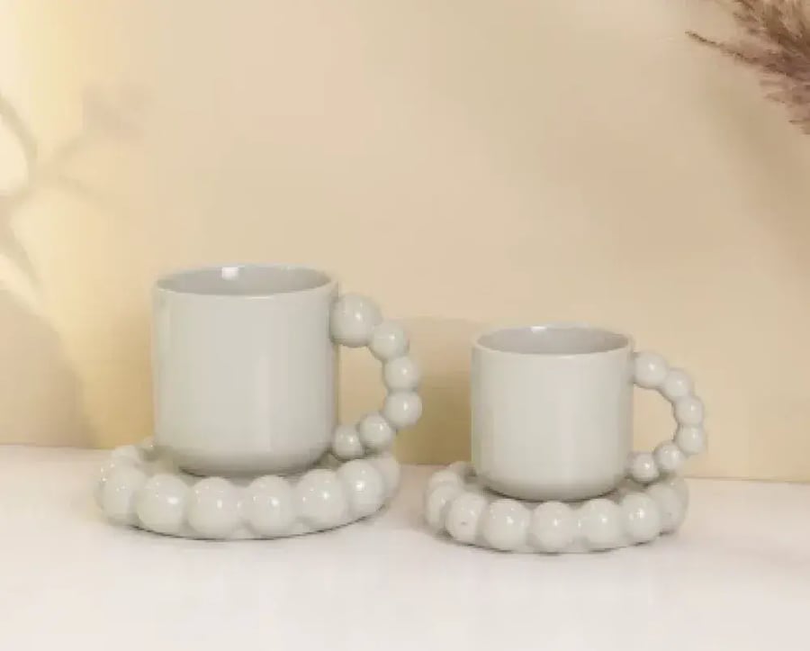كوب حبات اللؤلؤ - الوان مختلفة | CERAMIC CUP