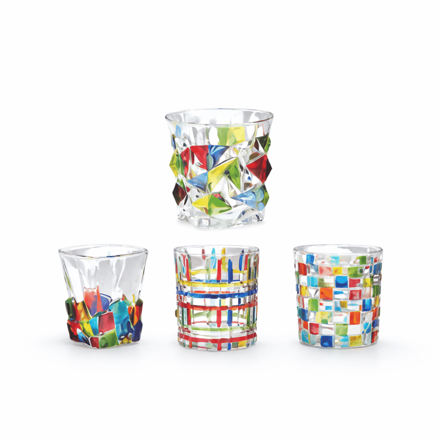 كوب زجاجي الوان و اشكال انيقة | Colorful Glass CUP