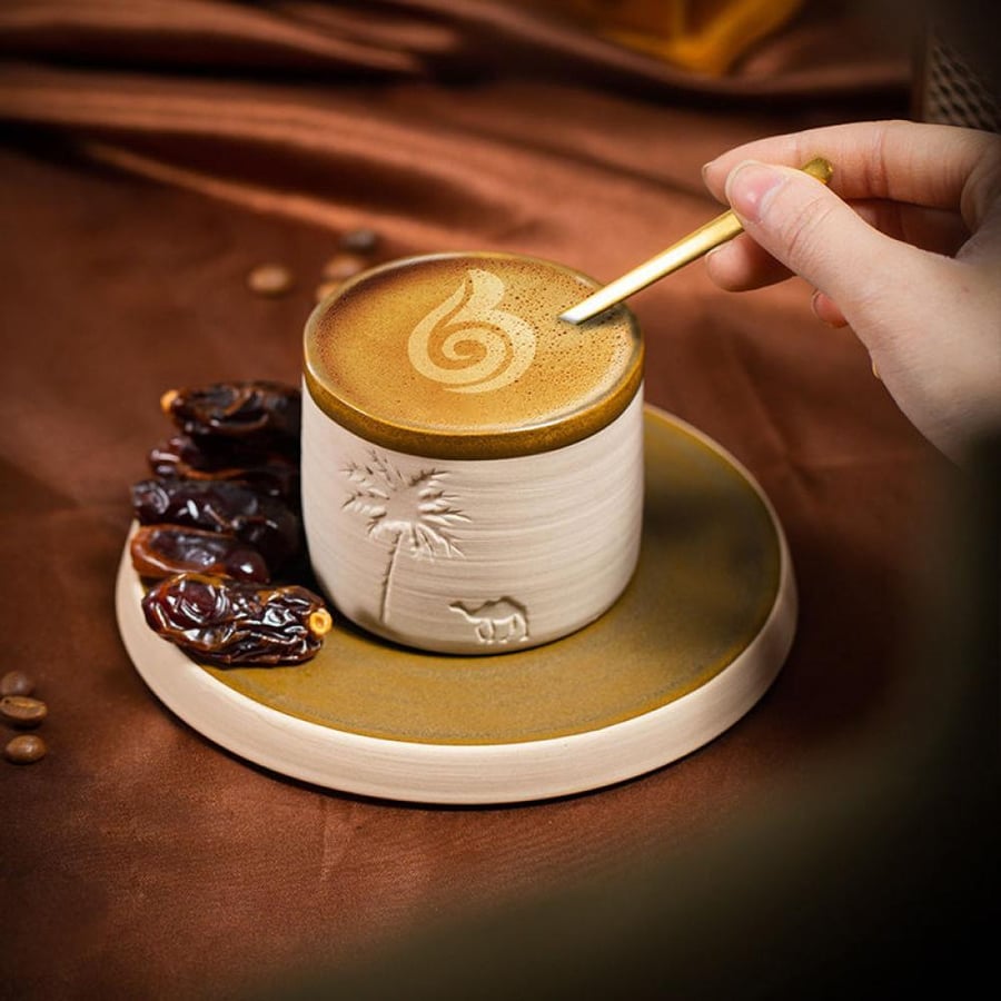 كوب قهوة صحراء سيراميكي | Desert Palm Ceramic Coffee Cup