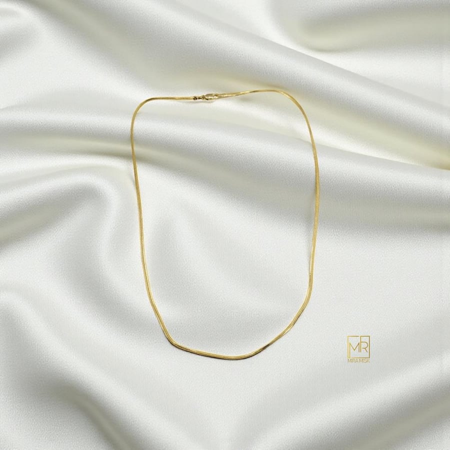 سلسال هالة - مطلي بالذهب عيار 18k