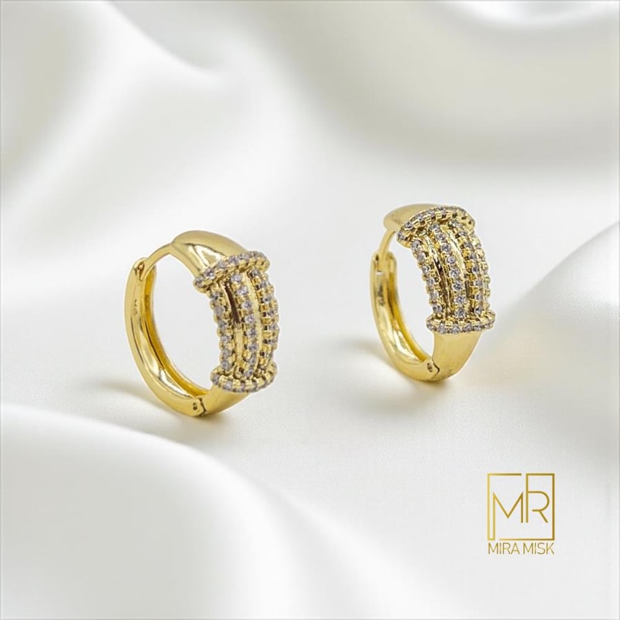 حلق رنا - مطلي بالذهب عيار18k