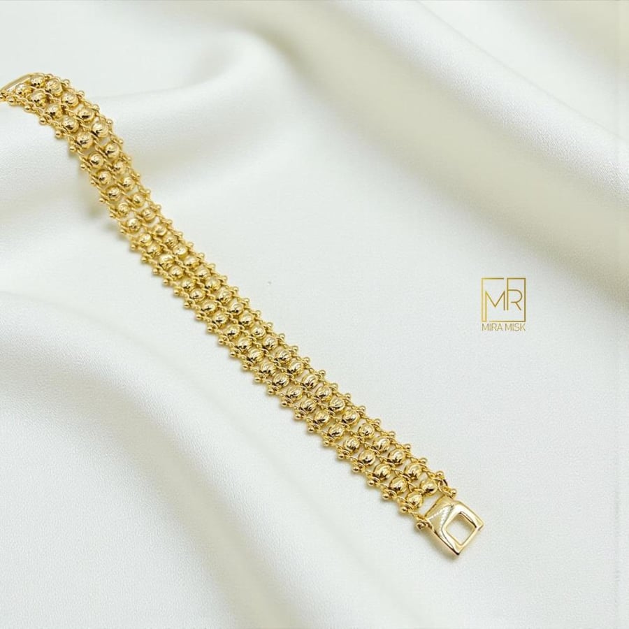 إسوارة الجوهرة - مطلية بالذهب عيار 18K
