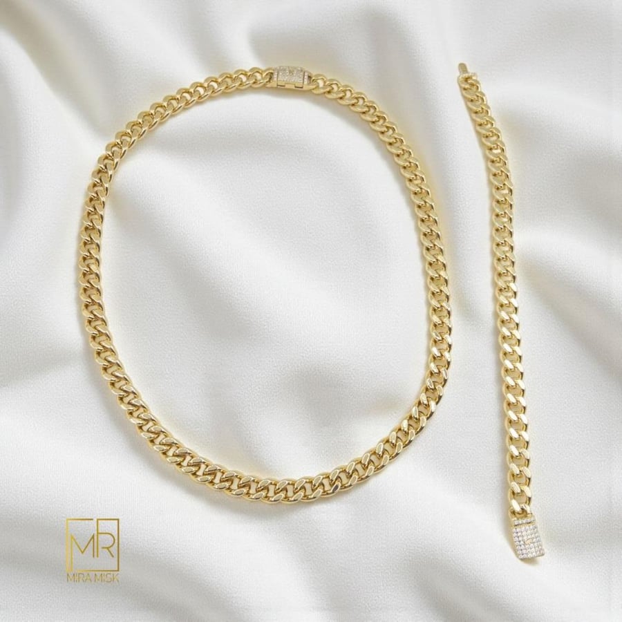 طقم المها الذهبي - مطلي بالذهب عيار 18K