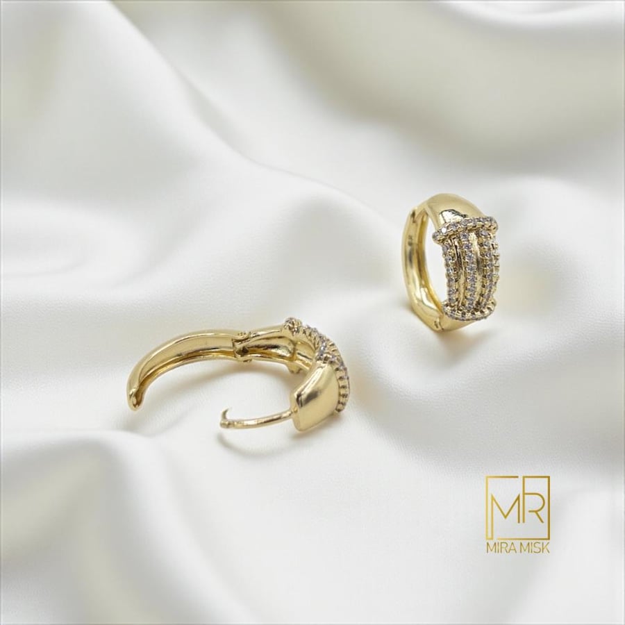 حلق رنا - مطلي بالذهب عيار18k