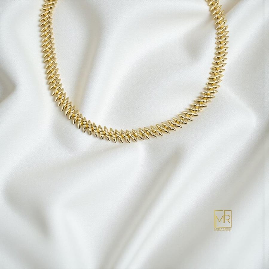 سلسال أميرة - مطلي بالذهب عيار 18k