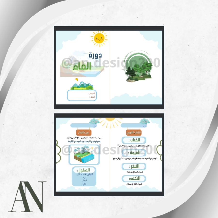 مطويات علوم ثالث | الترم الثاني
