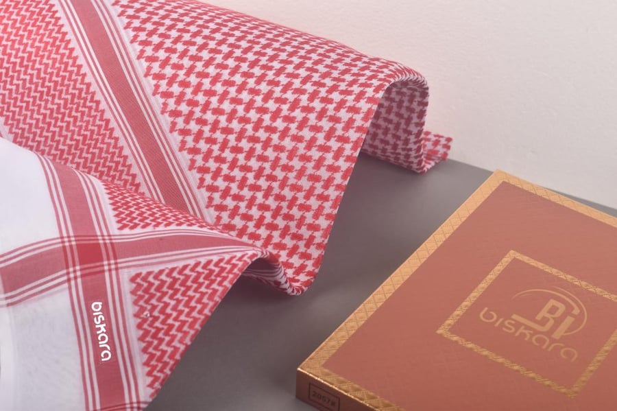 شماغ رجالي بيسكارا احمر 2057