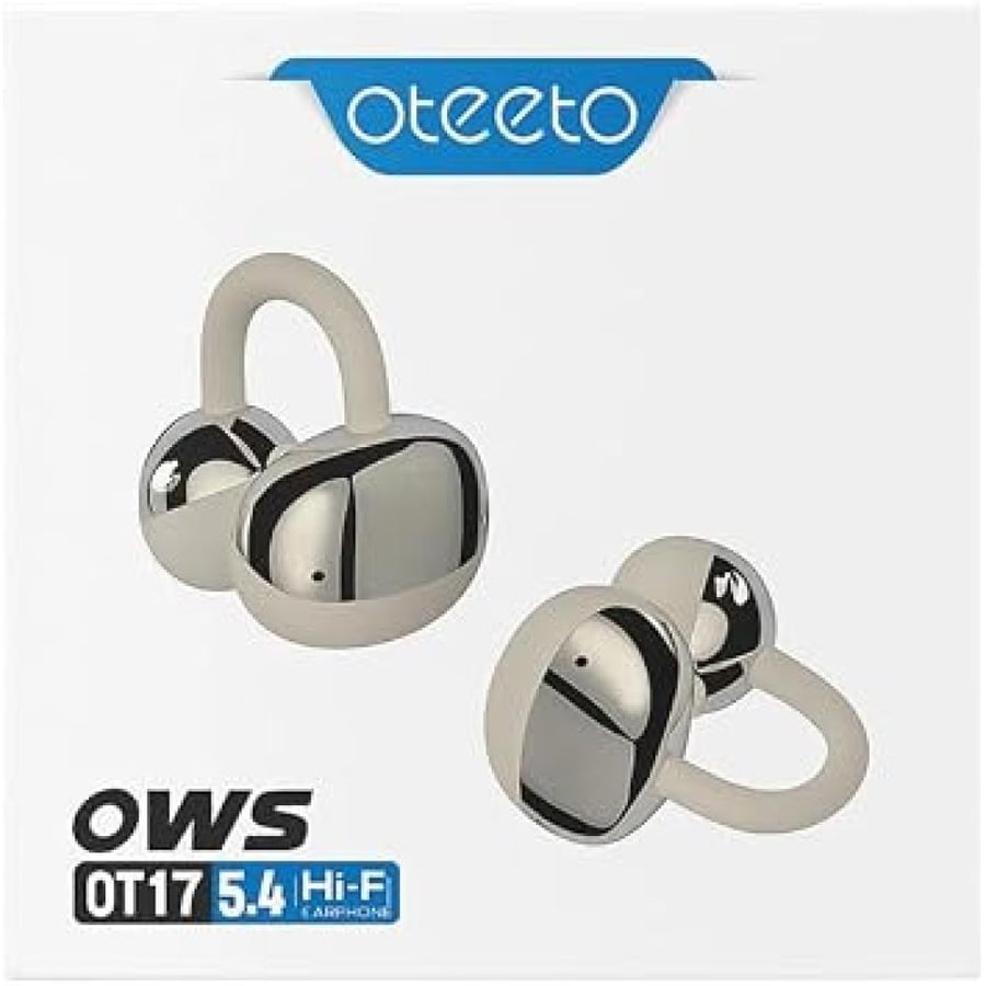 سماعات أذن OT17 OWS Hi-Fi القابلة للارتداء بتصميم مريح مفتوح، صوت ستيريو عالي الدقة، اتصال لاسلكي بلوتوث . أسود