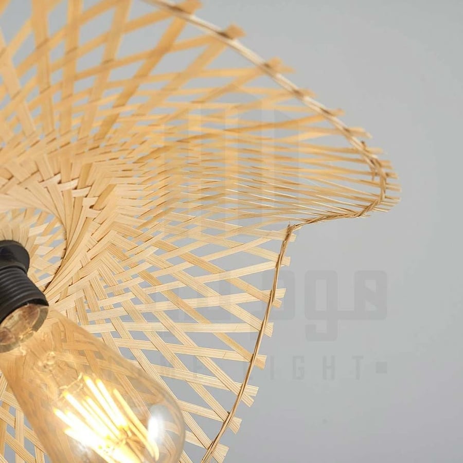 اضاءة معلقة ستايل بوهيمي ريفي قش