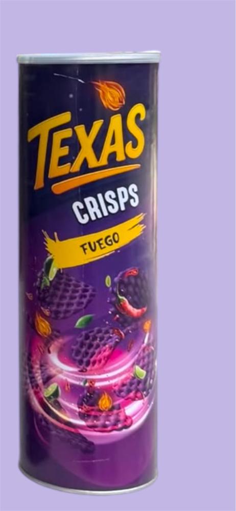 رقائق البطاطس Texas Crisps Fuego بنكهة الفلفل الحار