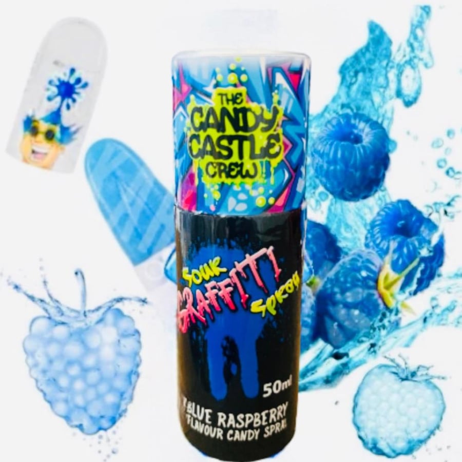 Candy Castle Crew Sour Graffiti Spray - 50m/كاندي توت ازرق